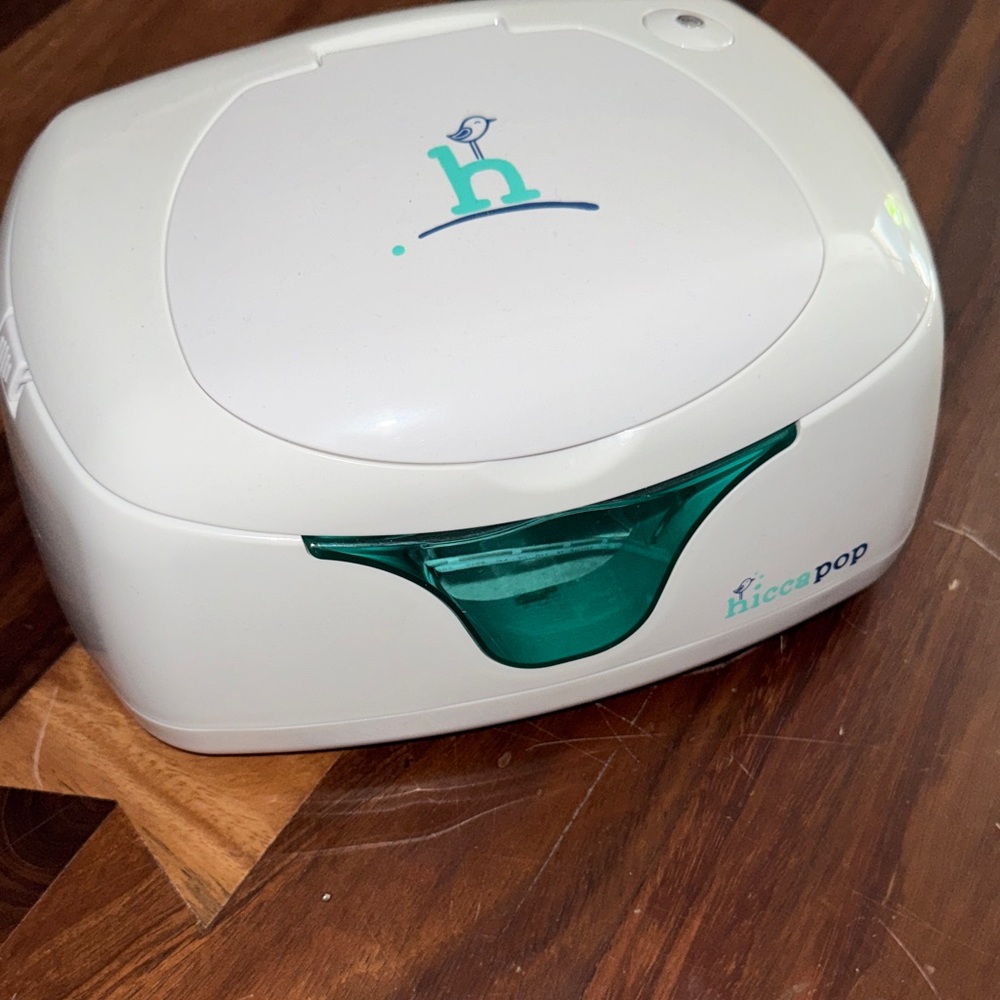 White Storage Box with Teal Accent